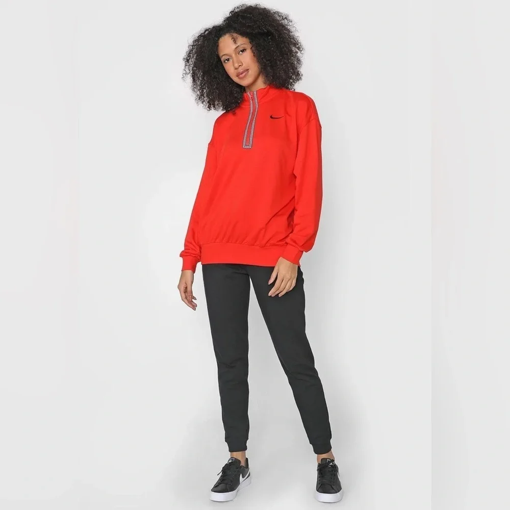 NWOT Nike Sportswear Icon Clash 1/2-Zip Top & Leggings Houndstooth Set XL & L